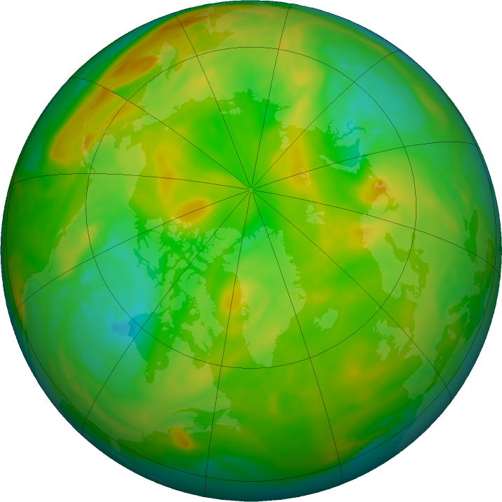 Arctic ozone map for 05 June 2023